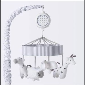 Cloud island Grey and white baby crib mobile